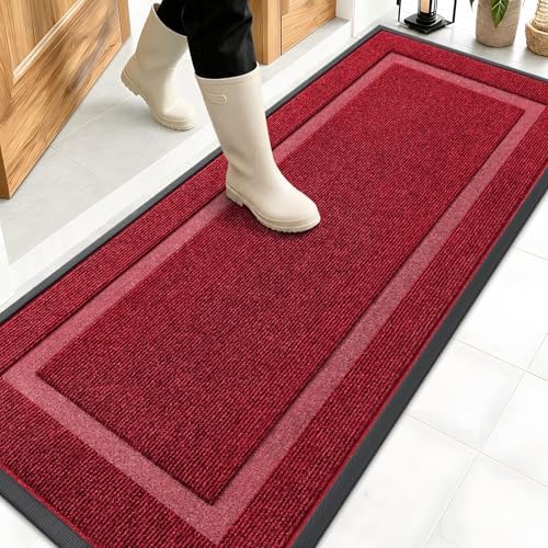 OLANLY Front Door Mat Outside 59x20, All-Season Heavy-Duty Rubber Doormat by OLANLY