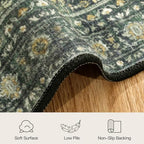 2x4 Area Rugs for Livingroom Entryway Bathroom, Washable Kitchen Mats,Green - Image 7