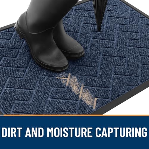 OLANLY Front Door Mat Outside 59x23, All-Season Absorbent Rubber Doormat - Image 7