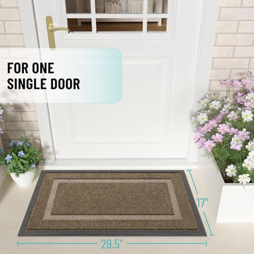 OLANLY Front Door Mat Outside 29.5x17, All-Season Heavy-Duty Rubber Doormat - Image 2