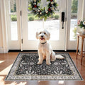 2x3 Rug Non-Slip Washable for Kitchen – Boho Small Throw Rug for Sink & Entryway, Soft Low Pile Thin Indoor Mat for Pet Area & Bathroom (Black, 2x3) by BYYVOORugsforYourHome