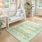 3x5 Area Rugs for Entryway, Non-Slip Washable Rug for Kitchen, Light Green - Image 5