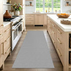 EARTHALL Washable Runner Rug, Non Slip Door Runner, 3x7 Ft, Heather Gray - Image 2