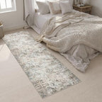 2.6x10 Washable Runner Rug:Modern Abstract Indoor Soft Carpet Brown - Image 5