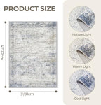 3x4 Rugs for Entryway,Washable Area Rug,Blue - Image 2