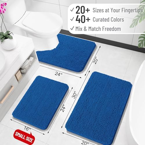 OLANLY Bathroom Runner Rugs 45x27, Extra Soft Absorbent Chenille Bath Rugs - Image 2