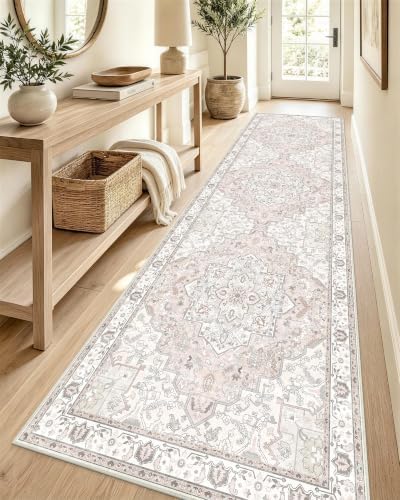 OLANLY 2'6"x12' Washable Runner Rug, Non Slip Carpet for Hallway Kitchen by OLANLY