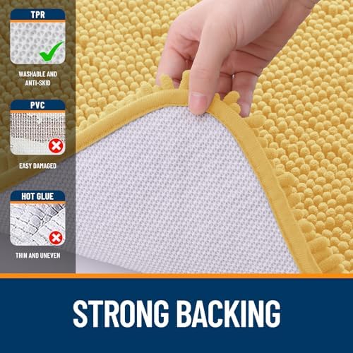 OLANLY Bathroom Rugs 30x20, Extra Soft Absorbent Chenille Bath Rugs - Image 6