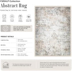 Area Rug Living Room: 3x5 Modern Washable Indoor Soft Carpet Brown - Image 2