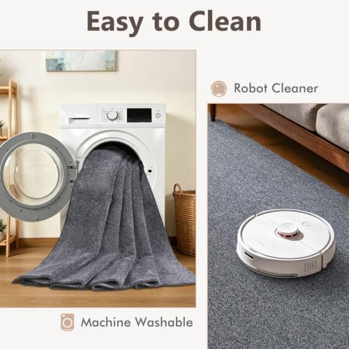 2x6 Grey Blue/White Runner Rug Washable Non-Slip for Kitchen Hallway - Image 6