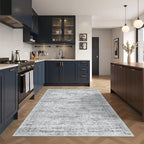 3x5 Rug for Entryway,Washable Area Rug,Grey - Image 4