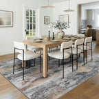 RELEANY Washable 5'x7' Abstract Area Rug for Living Room Ash Brown - Image 2