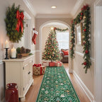 Madane Christmas Hallway Runner Rug 2x8, Soft Washable Green Kitchen Rugs - Image 4