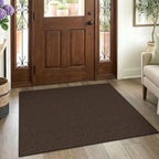 EARTHALL Washable Entryway Rug, Non Slip Doormat, 3x4 Ft, Brown/Coffee by Unknown