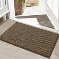 BEQHAUSE Dirt Trapper Door Mat 20" x 32", Non-Slip Washable Doormats, Brown by BEQHAUSE