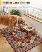 RELEANY Washable Area Rug, Small 2'x3', Red/Blue - Image 2