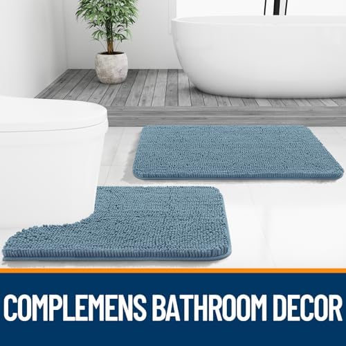 OLANLY Bathroom Rugs 30x20, Extra Soft Absorbent Chenille Bath Rugs - Image 7