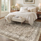 SameBed 6x9 Area Rug Living Room, Vintage Washable Carpet Brown - Image 3
