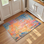 Entrance Rugs Indoor 2x3 Colorful Entry Rug Washable Abstract Rainbow Small Area Rug Non-Slip Low Pile Throw Rugs for Entryway, Kitchen Floor, Front Door Indoor Door Mat, Bathroom, Bedroom Bedside by OmpaaHomeDecor