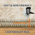 Aelenmu 5x7 Area Rugs for Living Room Washable Bedroom Dining Room Beige - Image 6