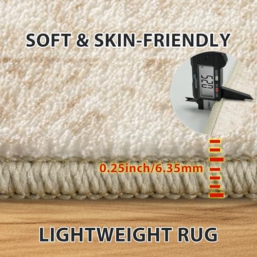 Aelenmu 5x7 Area Rugs for Living Room Washable Bedroom Dining Room Beige - Image 6