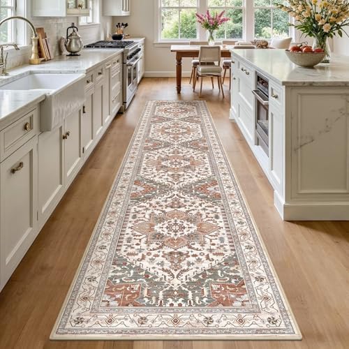 Yamaziot Washable Runner Rug, 2x10 Non-Slip Boho Hallway Kitchen Rug by Yamaziot
