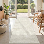 2'6 x 8' Runner Rug Non Slip,Washable Kitchen Rugs,Beige - Image 5