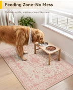 RELEANY Washable Area Rug, Small 2'x3', Pink/Light Vintage Pink - Image 2