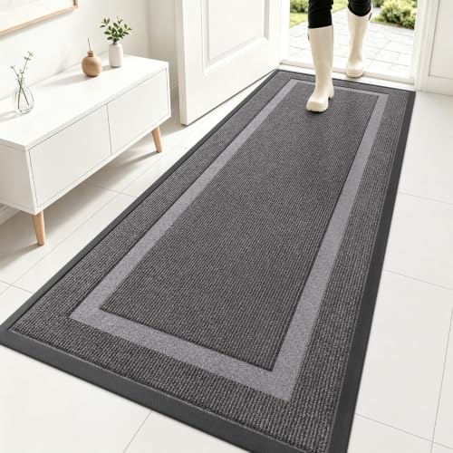 OLANLY Front Door Mat Outside 71x23, All-Season Heavy-Duty Rubber Doormat by OLANLY