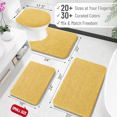 OLANLY Bathroom Runner Rugs 45x27, Extra Soft Absorbent Chenille Bath Rugs - Image 2
