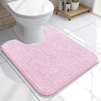 OLANLY Toilet Rugs U-Shaped 20x20, Soft Absorbent Chenille Contour Rugs by OLANLY