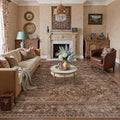 HUGEAR 8x10 Brick Red Vintage Floral Washable Area Rug for Living Room by HUGEAR