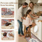 Boho Kitchen Mats for Floor 2PC Anti Fatigue Kitchen Rugs, Taupe Red - Image 5