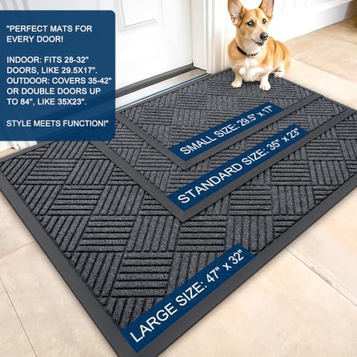 OLANLY Front Door Mat Outside Entrance 47x32, Waterproof Heavy-Duty Doormat - Image 2
