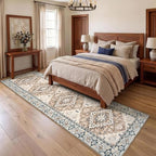 Lofus 2x8 Hallway Kitchen Washable Runner Rug, Boho Entry Long Carpet Brown - Image 3