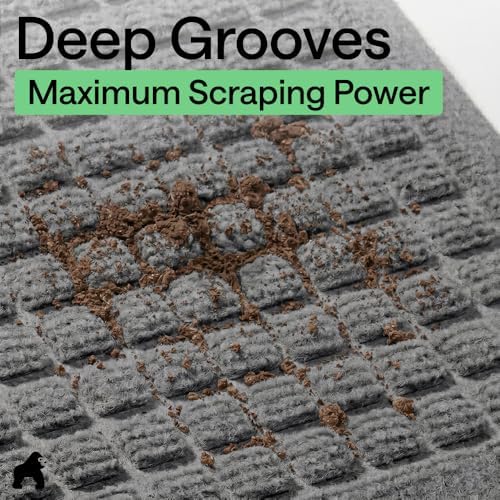 GORILLA GRIP® HydroABSORB Door Mat for Indoor Outdoor Use, 47x35 Gray - Image 5