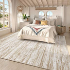 Area Rug 8x10 Living Room Rugs: Washable Modern Rug Large Non-Slip Soft Rugs Stain Resistant Printed Rug Indoor Carpet for Bedroom Kitchen Dining Room Nursery Playroom Home(Brown, 8'x10') - Image 2