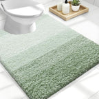 OLANLY Luxury Toilet Rugs U-Shaped 24x20, Soft Absorbent Microfiber Mat by OLANLY