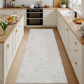 2x6 Hallway Washable Runner Rug: Kitchen Carpet Neutral Cream by Luxturiy