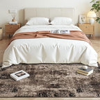 Entryway Rug 3x6 Brown Bedroom Area Rug Washable Non Slip Abstract Boho Rugs for Indoor Entry, Kitchen, Classroom, Bathroom, Kids Girls Room, Office, College Dorm Small Carpet - Image 4