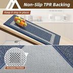 COSY HOMEER Kitchen Rugs Sets of 2 Non-Slip Washable,20"x30"+20"x48" - Image 3
