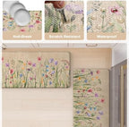 KIMODE Anti Fatigue Kitchen Mats for Floor,Farmhouse Brown Kitchen Rugs Set - Image 6