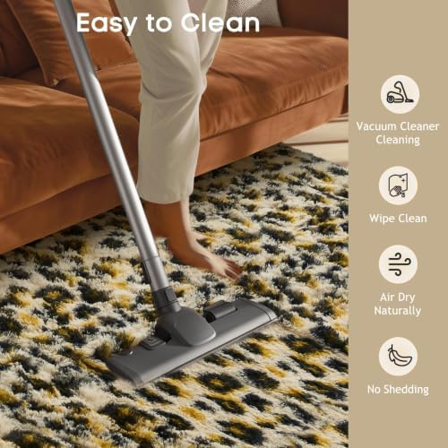 Ophanie 6x9 Leopard Rugs for Bedroom Living Room, Cheetah Print Rug Fluffy Shag Large Fuzzy Plush Soft Throw,Large Shaggy Floor Faux Animal Throw Carpets,Decor Aesthetic with Over 99 pcs Pile fibers - Image 6