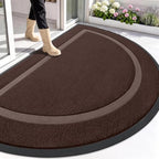 OLANLY Half Circle Front Door Mat Outside 71x47 All-Season Rubber Doormat by OLANLY