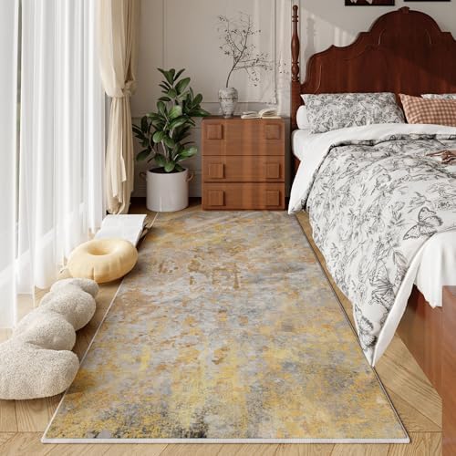 Beige Gold Rug Runners for Hallways Kitchen Non Slip Washable 2x6 Entryway Runner Rugs with Rubber Backing 6ft Long Carpet Runner for Laundry Room Bedroom, Low Pile Stain & Fade Resistant - Image 3