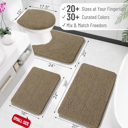 OLANLY Large Bathroom Rugs 44x32, Extra Soft Absorbent Chenille Bath Rugs - Image 2