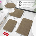 OLANLY Bathroom Rugs 35x24, Extra Soft Absorbent Chenille Bath Rugs - Image 2