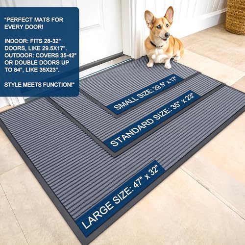OLANLY Front Door Mat 47x23, Waterproof Heavy-Duty Indoor Outdoor Doormat - Image 2