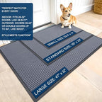 OLANLY 2-Pack Front Door Mats 71x47, Waterproof Heavy-Duty Doormats - Image 2