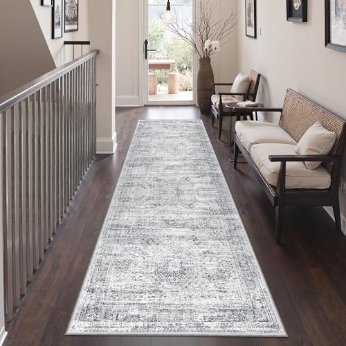2x7 Runner Rug Non Slip,Washable Hallway Runner Rug,Grey - Image 5